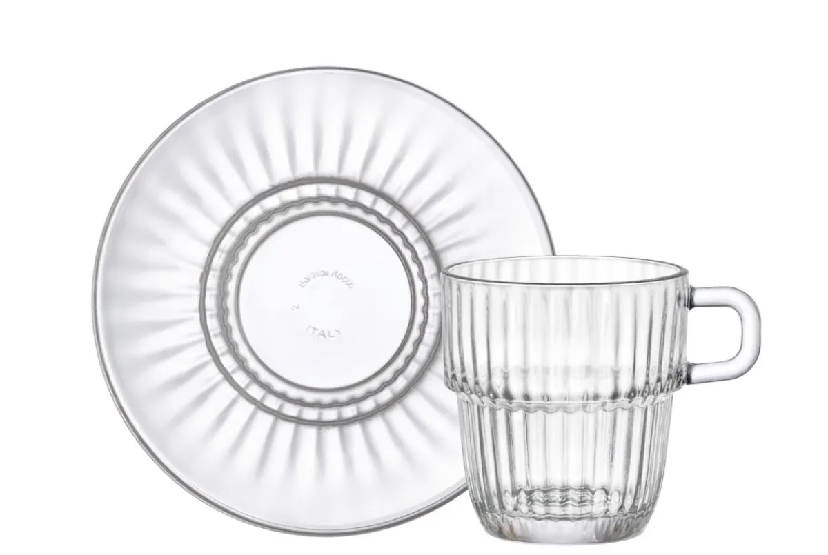 BORMIOLI ROCCO Sous-tasse thé transparent verre trempé Ø 14 cm Barshine Outlet