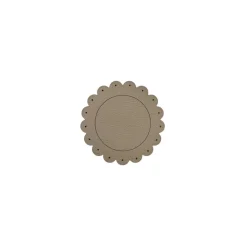Sous verre beige PVC Ø 12 cm Flower - SONOLYS Outlet