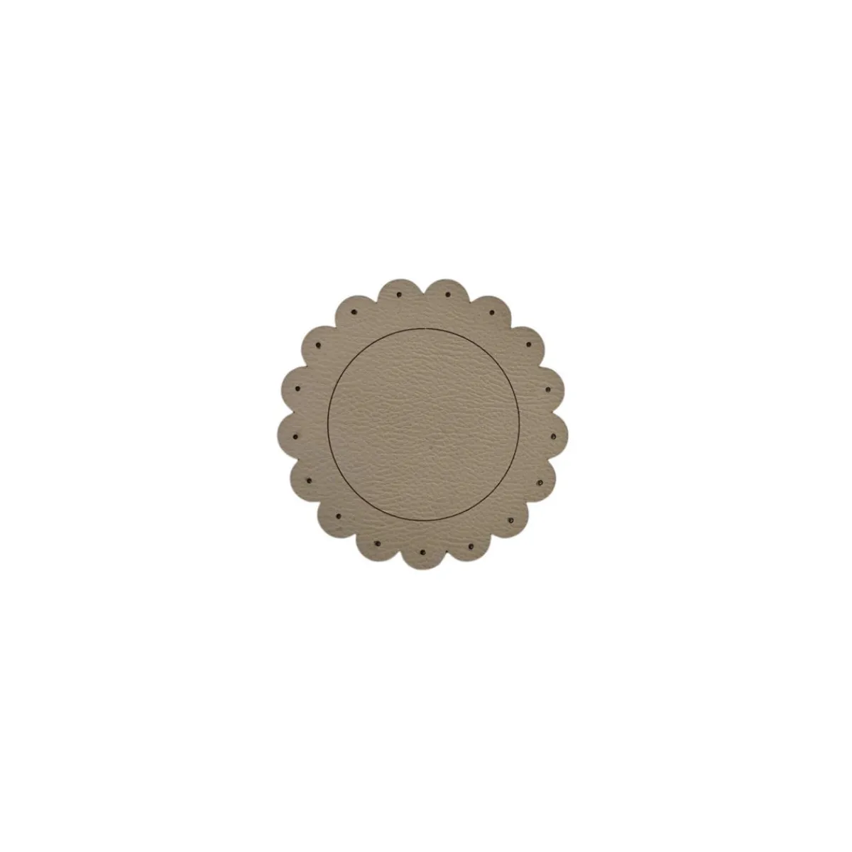 Sous verre beige PVC Ø 12 cm Flower - SONOLYS Outlet