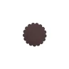 Sous verre chocolat PVC Ø 12 cm Flower - SONOLYS Clearance