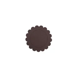 Sous verre chocolat PVC Ø 12 cm Flower - SONOLYS Clearance