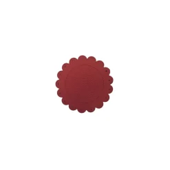 SONOLYS Sous verre rouge PVC Ø 12 cm Flower