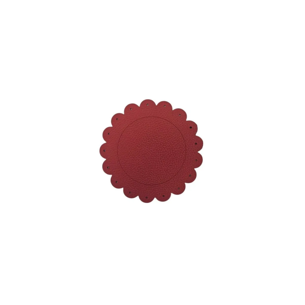 SONOLYS Sous verre rouge PVC Ø 12 cm Flower