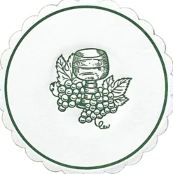 Sous verre vert ouate de cellulose Ø 10 cm (250 pièces) - DUNI Sale
