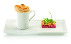 Sucrier avec couvercle rond ivoire porcelaine vitrifiée 22,5 cl Ø 10 cm Fine Dine - RAK Discount