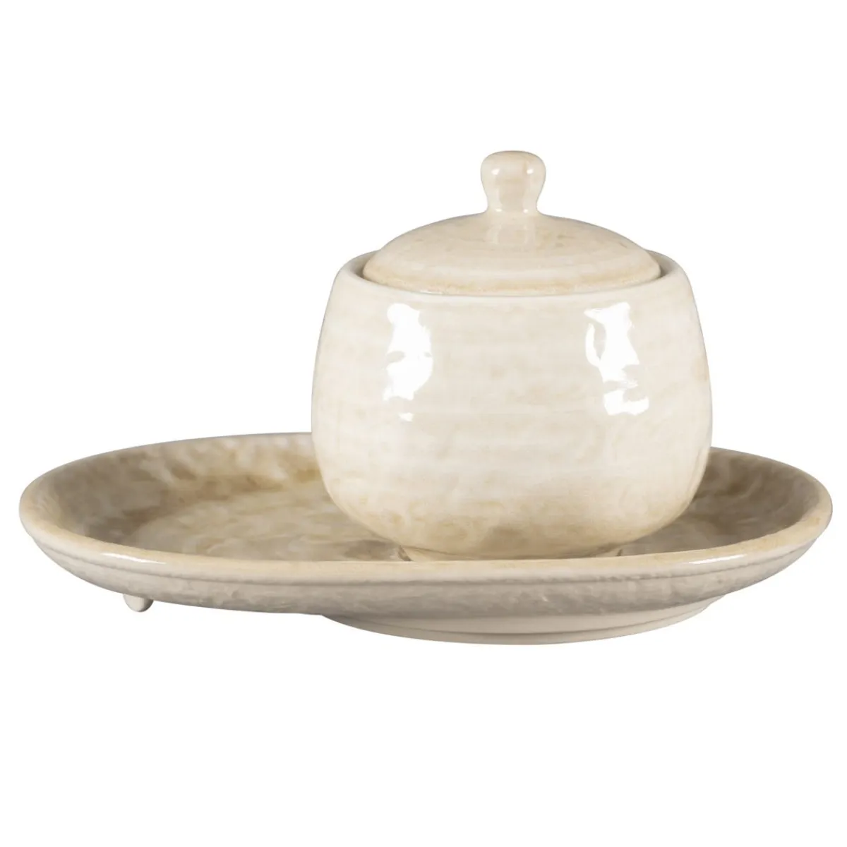 Sucrier avec couvercle rond porcelaine vitrifiée 25 cl Ø 8,8 cm Krush - RAK Hot