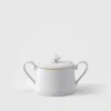 VILLEROY & BOCH Sucrier avec couverle blanc porcelaine bone china 18 cl 14 cm Chateau Septfontaines Outlet