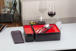RAK Sucrier carré rouge porcelaine 23 cl 8 cm Fractal Best