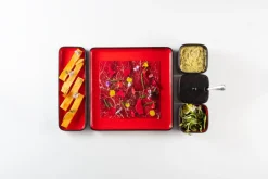 RAK Sucrier carré rouge porcelaine 23 cl 8 cm Fractal Best