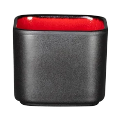 RAK Sucrier carré rouge porcelaine 23 cl 8 cm Fractal Best