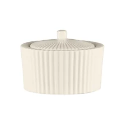 Sucrier & couvercle rond blanc porcelaine bone china 28 cl Ø 10 cm Spectra - RAK Sale