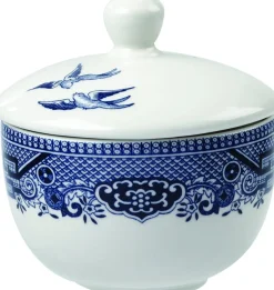 CHURCHILL Sucrier rond Sandrigham Willow Blue porcelaine vitrifiée Ø 9 cm Vintage Prints Willow Online