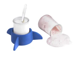 Support anti-dérapant pour yaourt copolyester bleu Ø 6 cm 4 cm - SAINT ROMAIN Online