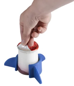 Support anti-dérapant pour yaourt copolyester bleu Ø 6 cm 4 cm - SAINT ROMAIN Online