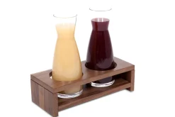 Support à carafes rectangulaire brun noyer 32,5 cm Nature - ZEPE Clearance