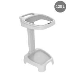 Support sac poubelle économique plastique 120 L blanc - GILAC Best