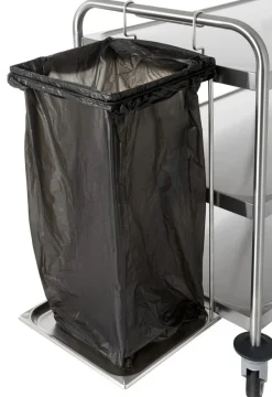 Support sac poubelle inox 36x35,5x81 cm - TOURNUS Discount