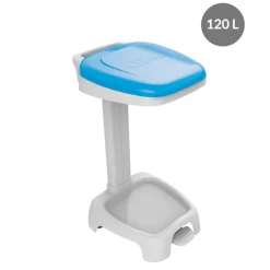 Support sac poubelle plastique 120 L bleu - GILAC Best