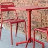 Table avec système pliant d'extérieur terracotta 60x60 cm Pigalle - FLEXMOB