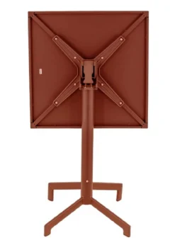 Table avec système pliant d'extérieur terracotta 60x60 cm Pigalle - FLEXMOB