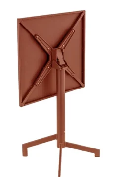 Table avec système pliant d'extérieur terracotta 60x60 cm Pigalle - FLEXMOB