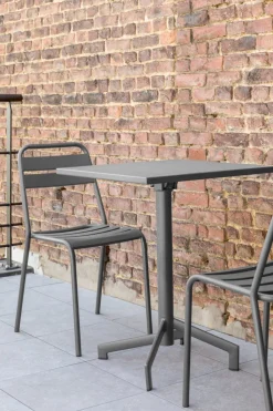 Table avec système pliant d'extérieur vert sauge 60x60 cm Pigalle - FLEXMOB Clearance