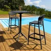 Table de bar de terrasse carré noir 108x60x60 cm Kys - FLEXMOB Best