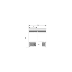PROINOX Table de préparation réfrigérée froid positif 176 L 5 bacs Outlet