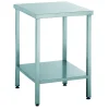 Table inox 80 cm x 70 cm Sans dosseret Avec étagère - TOURNUS Clearance