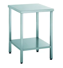 TOURNUS Table inox 60 cm x 85 cm Sans dosseret Avec étagère Best