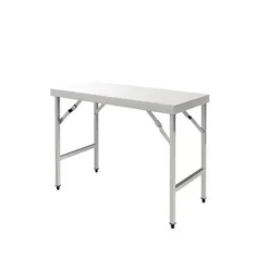 Table pliante inox 180 cm x 85 cm Sans dosseret Sans étagère - PROINOX New