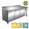 PROINOX Table réfrigérée 3 portes pleines avec dosseret froid positif 322 L 3 grilles New
