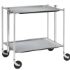 Table roulante gris aluminium - PLATEX Hot