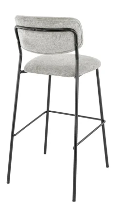 FLEXMOB Tabouret de bar d'intérieur gris clair 108x51x55 cm Auguste New