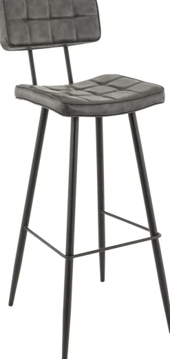 Tabouret de bar gris anthracite 92x37x50 cm Maurice - FLEXMOB Sale