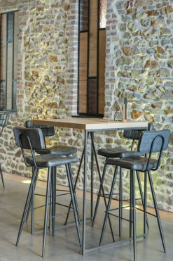 Tabouret de bar gris anthracite 92x37x50 cm Maurice - FLEXMOB Sale