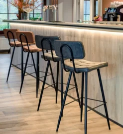 Tabouret de bar marron 107x37x54 cm Maurice - FLEXMOB