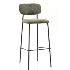 Tabouret de bar vert olive 103x42,2x45 cm Paul - FLEXMOB Sale