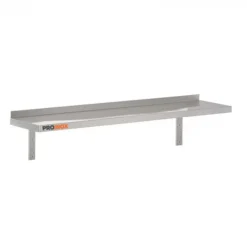étagère murale inox 60 cm x 30 cm 1 niveaux Avec dosseret 25 kg - PROINOX New