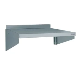 étagère murale inox 60x50x11 cm 1 niveaux Avec dosseret 100 kg - TOURNUS