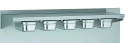 TOURNUS étagère murale inox 120x40x15 cm 1 niveaux Avec dosseret 100 kg Discount
