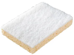 Tampons abrasifs sur éponge blanc 12x8x2,2 cm (10 pièces) - Aucune Discount