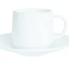 Tasse avec anses rond blanc verre opal 9 cl Ø 7,8 cm Intensity Baril - ARCOROC