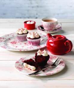 CHURCHILL Tasse avec anses rond Georgian Cranberry Willow porcelaine vitrifiée 19,8 cl Ø 9 cm Vintage Prints Cramberry Willow Clearance