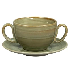 Tasse à bouillon Emerald porcelaine vitrifiée 28 cl Ø 10,5 cm stone Spot - RAK Outlet