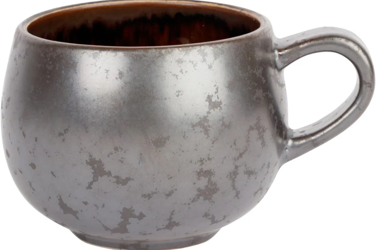 PROOF Tasse à café argent porcelaine 19 cl Ø 7 cm Elements Mineral