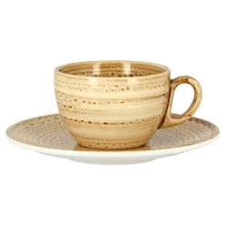 Tasse à café beige porcelaine vitrifiée 23 cl Ø 9 cm Twirl - RAK New