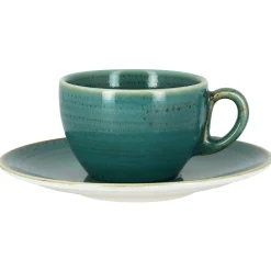 Tasse à café bleu porcelaine vitrifiée 23 cl Ø 9 cm Twirl - RAK New