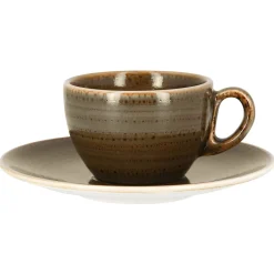 RAK Tasse à café brun porcelaine vitrifiée 23 cl Ø 9 cm Twirl Discount