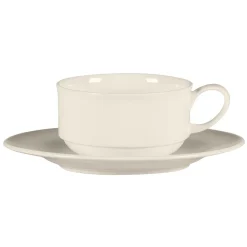 RAK Tasse à café empilable rond blanc porcelaine bone china 16 cl Ø 8,8 cm Bravura Discount